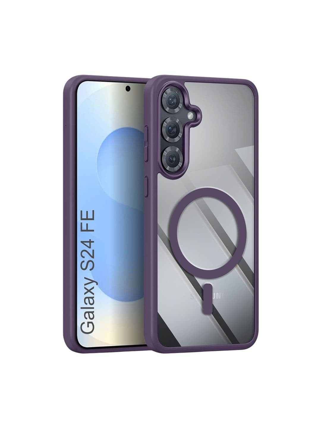 Luxury Kase Transparent Samsung Galaxy S24 FE 5G Impact Resistant Back Case - view 1