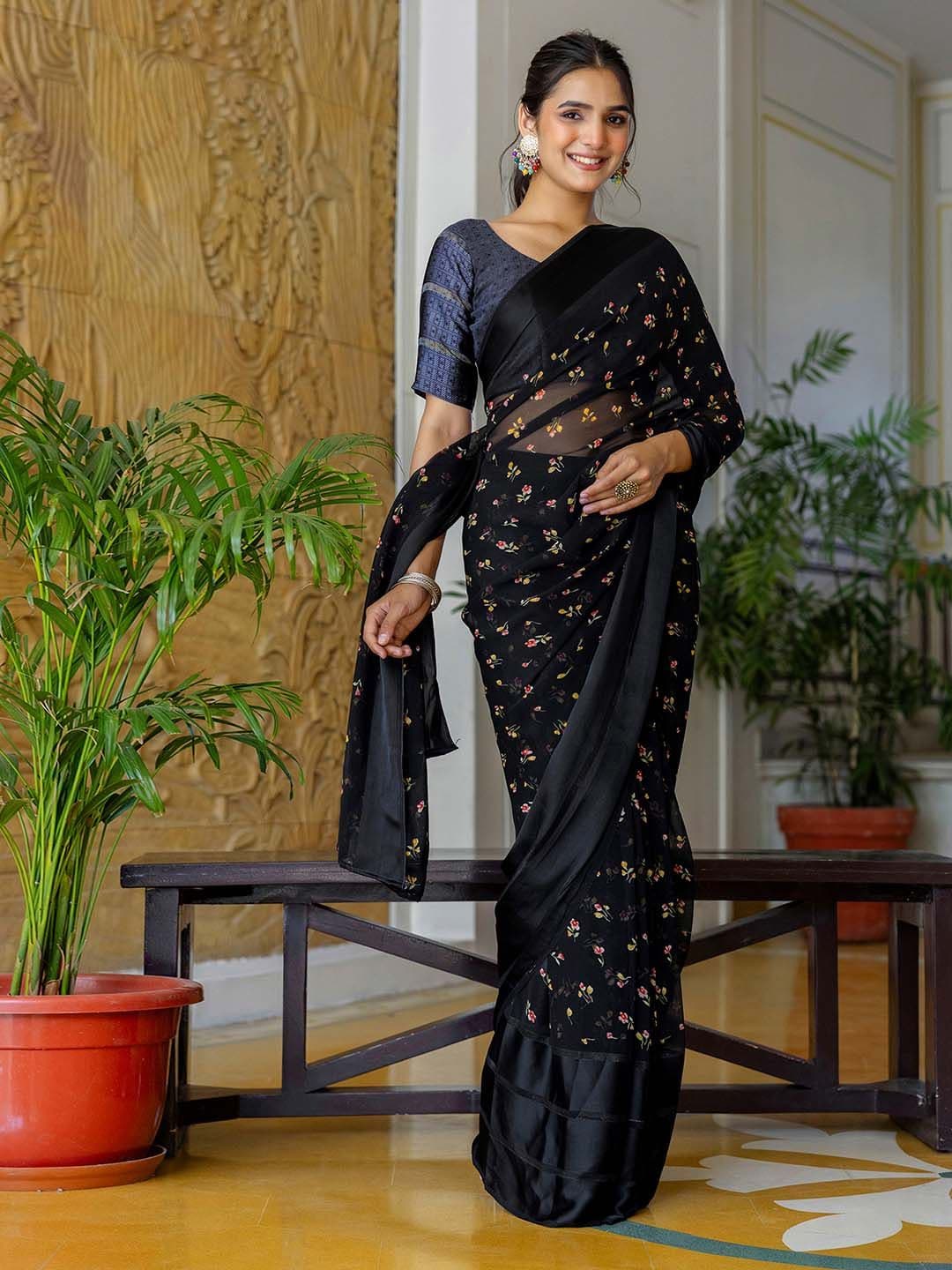 Mitera Floral Ready to Wear Saree - view 1