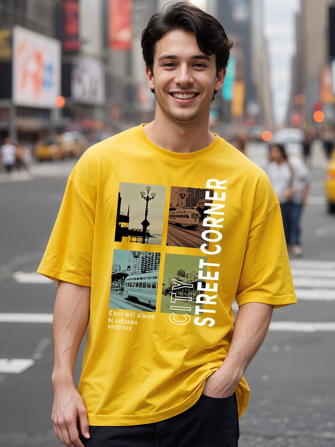 SMARTEES Men Oversized Graphic T-shirt - view 1