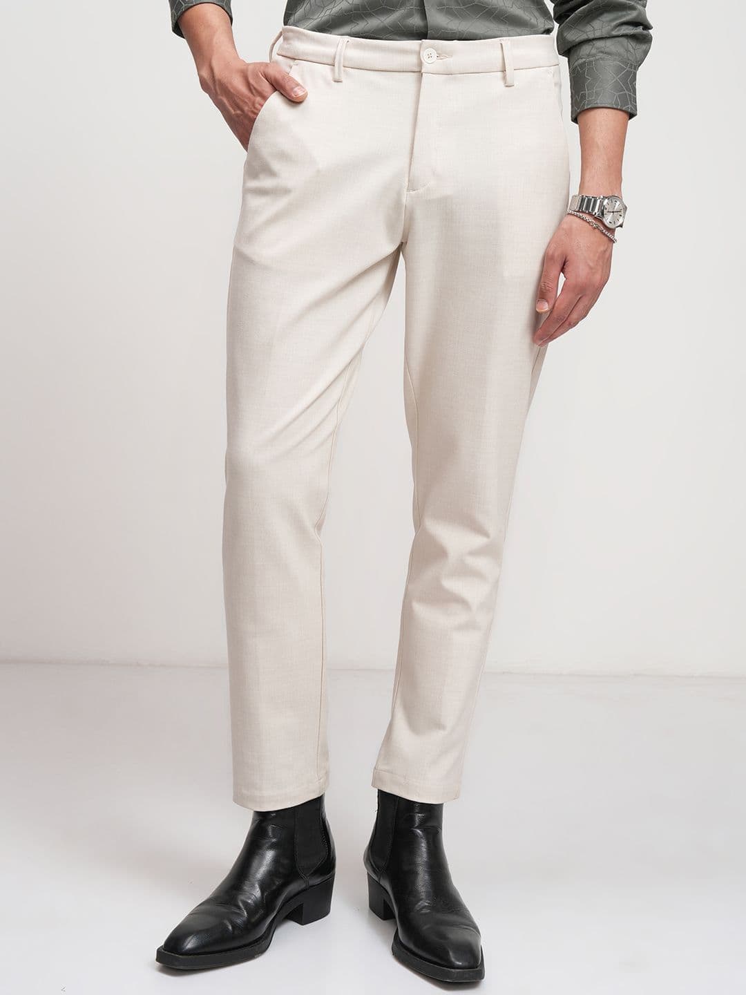 HIGHLANDER Men Comfort Slim Fit Trousers - view 1