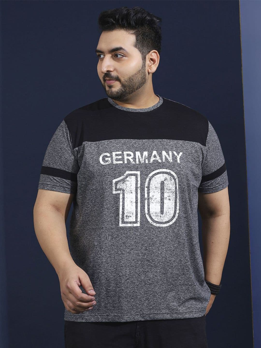bigbanana Plus Size Varsity Printed Short Sleeves Anti Odour T-shirt - view 1