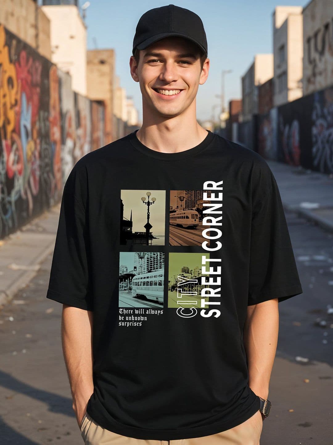 SMARTEES Men Photographic Printed Oversized T-shirt - view 1