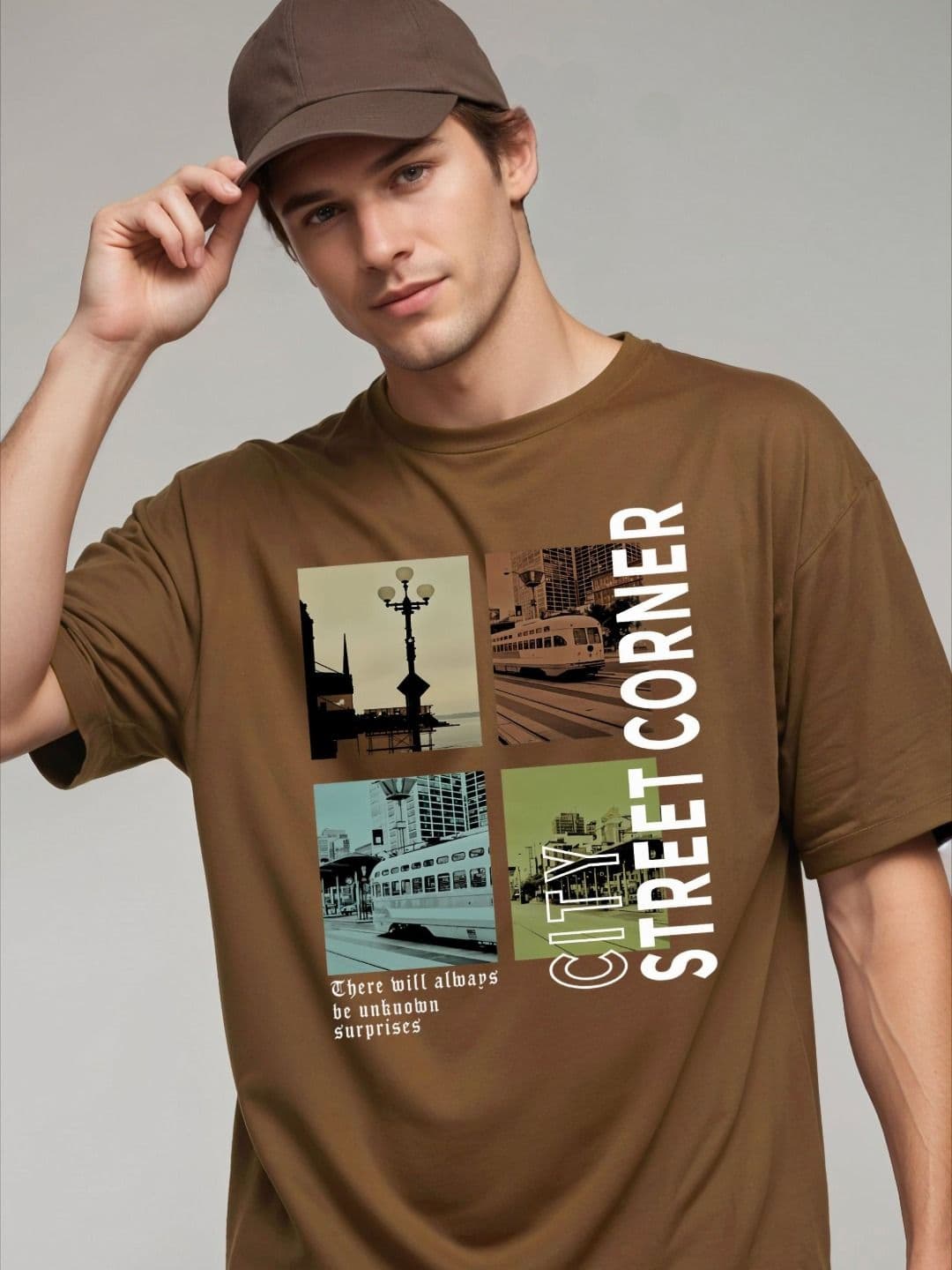 SMARTEES Men Graphic Printed Round Neck Cotton Oversized T-shirt - view 1