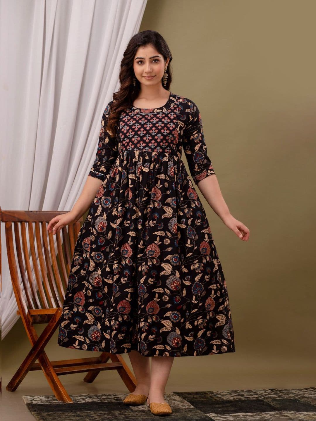 Moda Rapido Women Floral Printed Maternity Anarkali Kurta - view 1