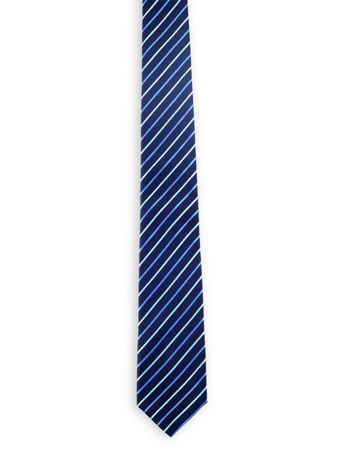 ALZ Men Striped Microfiber Skinny Tie - view 1