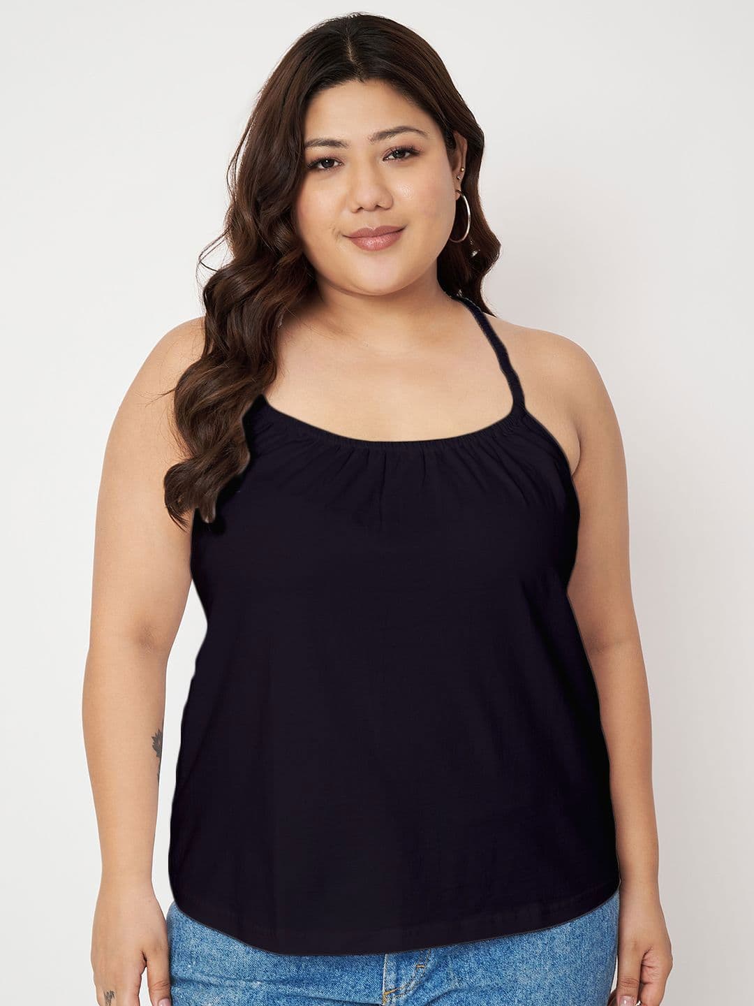 BRINNS Plus Size Women Cotton Styled Back Top - view 1