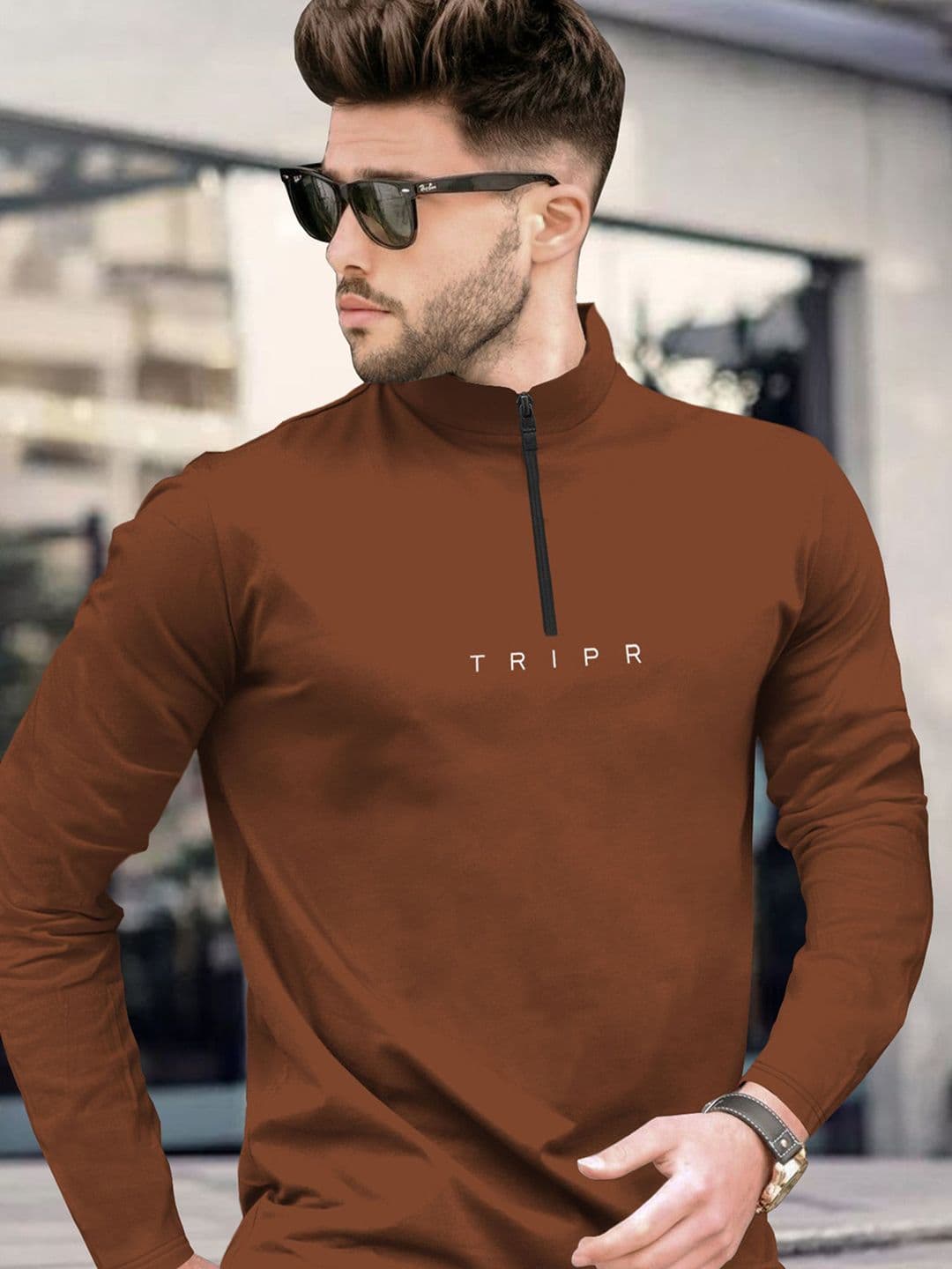 TRIPR Men Henley Neck Long Sleeves T-shirt - view 1