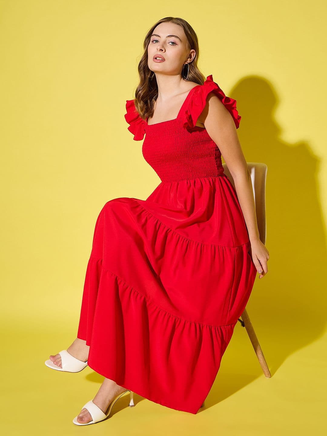 QIOA Women Crepe A-Line Maxi Dress - view 1