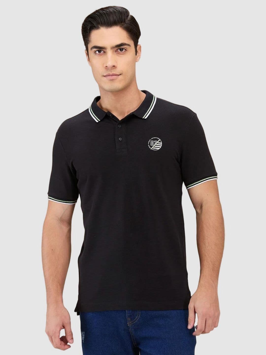 Being Human Polo Collar Cotton Slim Fit T-shirt - view 1
