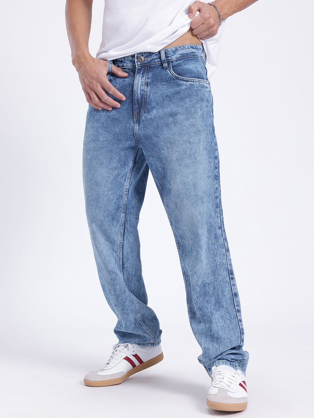 glitchez Men Washed Effect Straight Fit Jeans - view 1