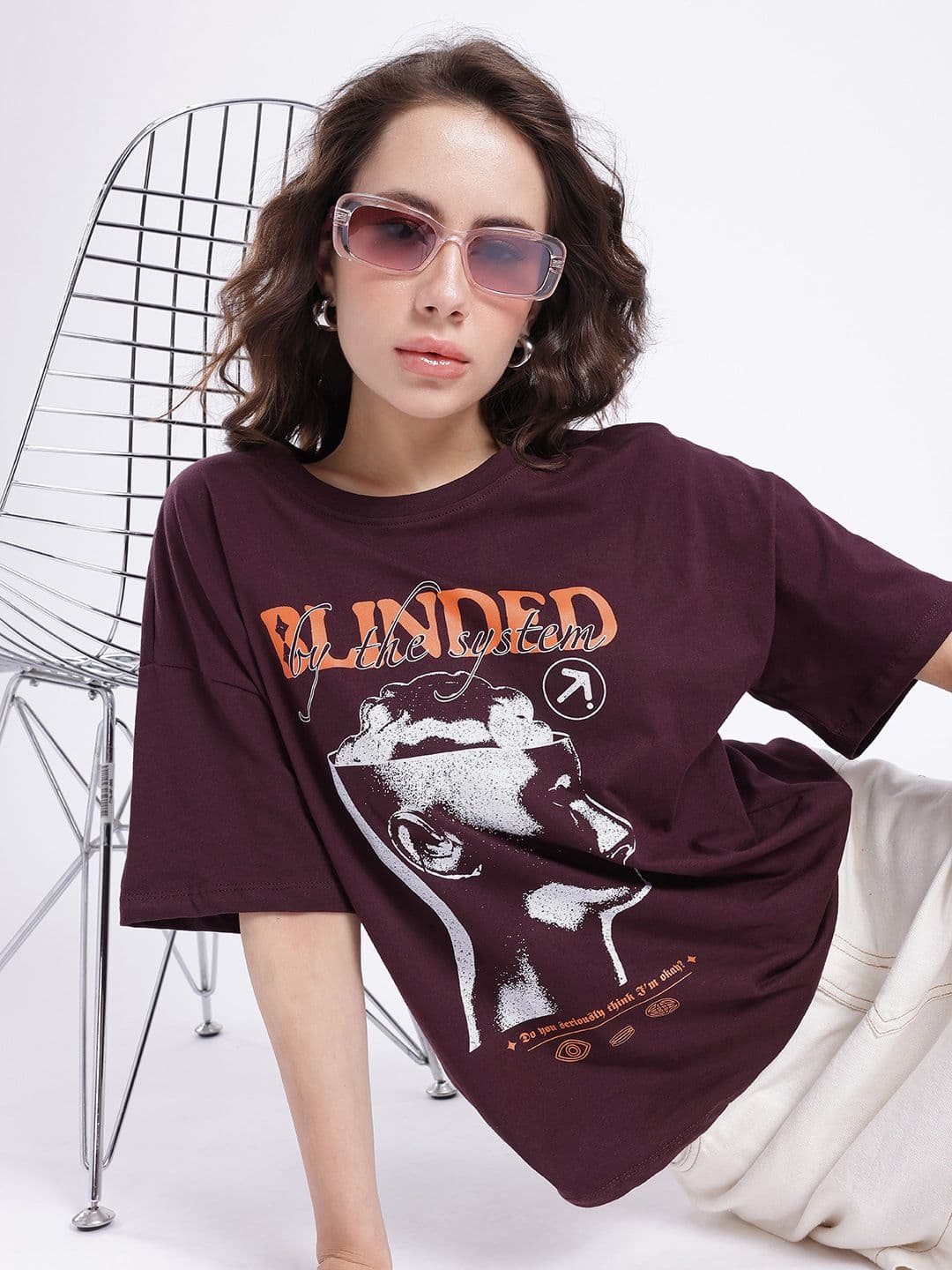 glitchez Printed Oversized T-shirt - view 1