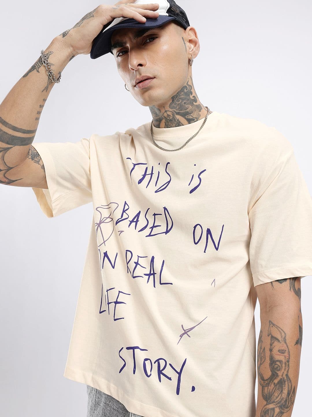 glitchez Typography Printed Relaxed Fit T-shirt - view 1