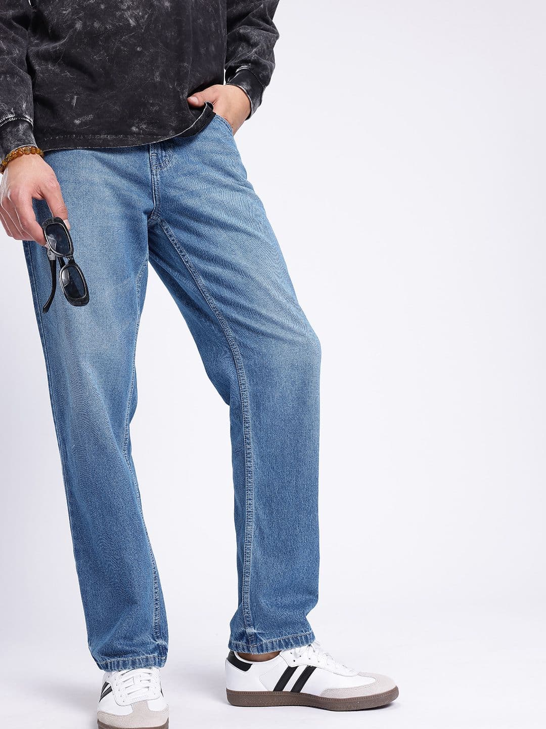 glitchez Men Straight Fit Light Fade Jeans - view 1