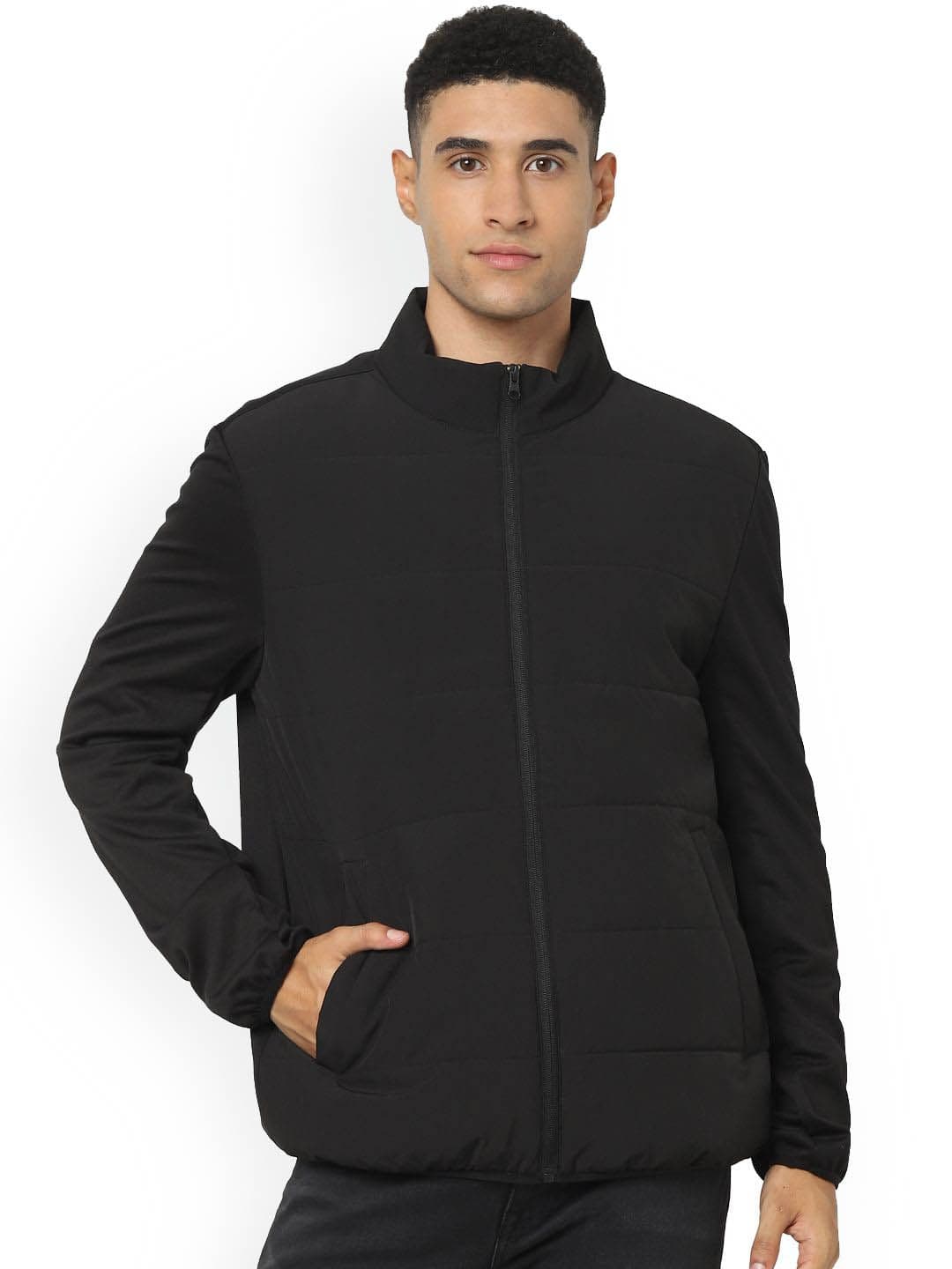 Celio Men Striped Crop Open Front Jacket - view 1