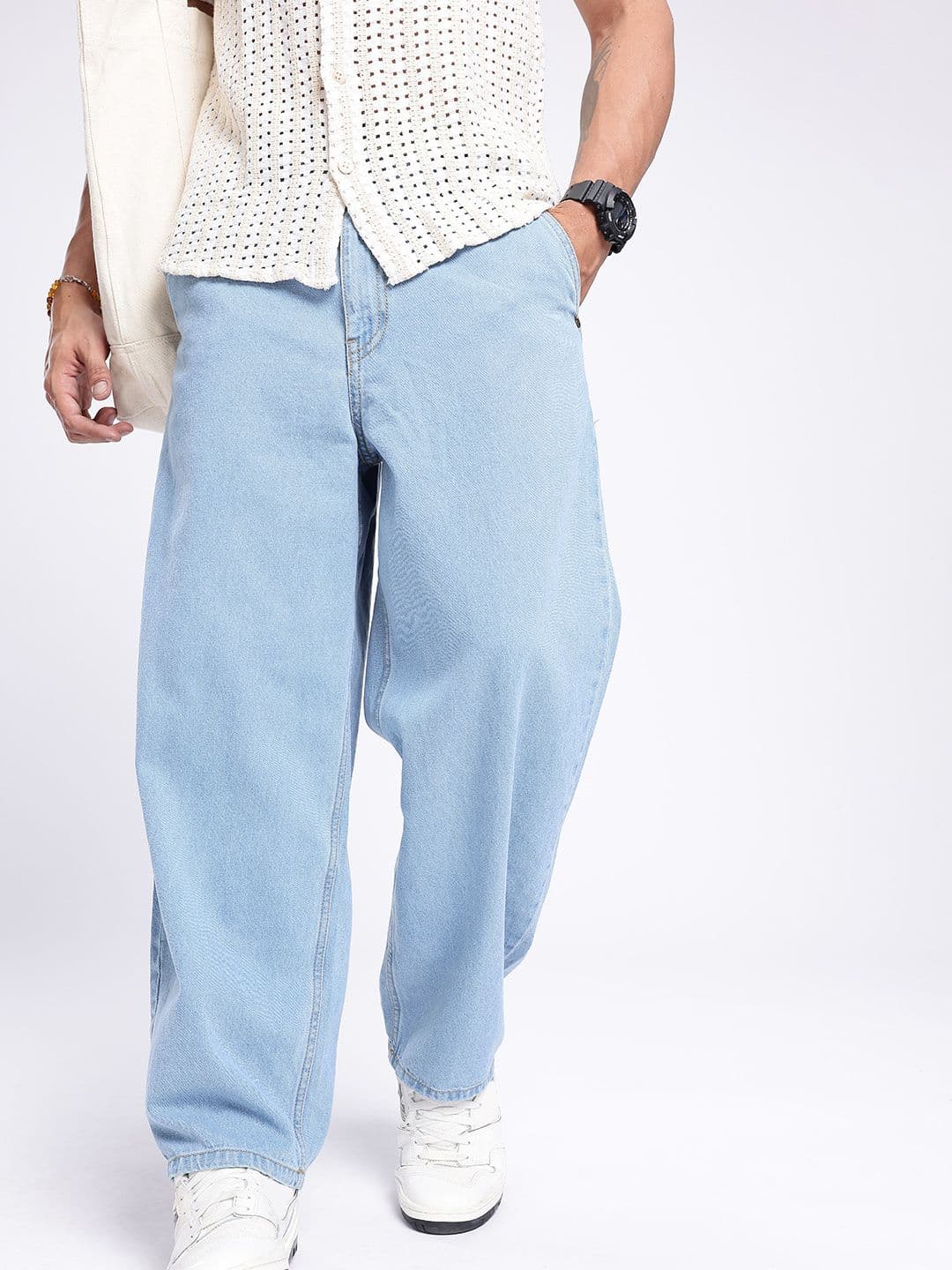 glitchez Men Korean Baggy Fit Jeans - view 1
