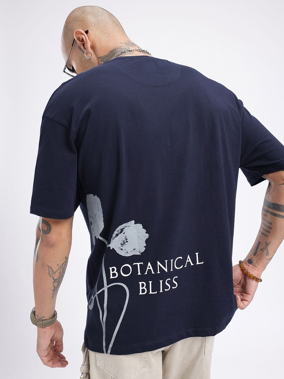glitchez Floral Printed Oversized T-shirt - view 1