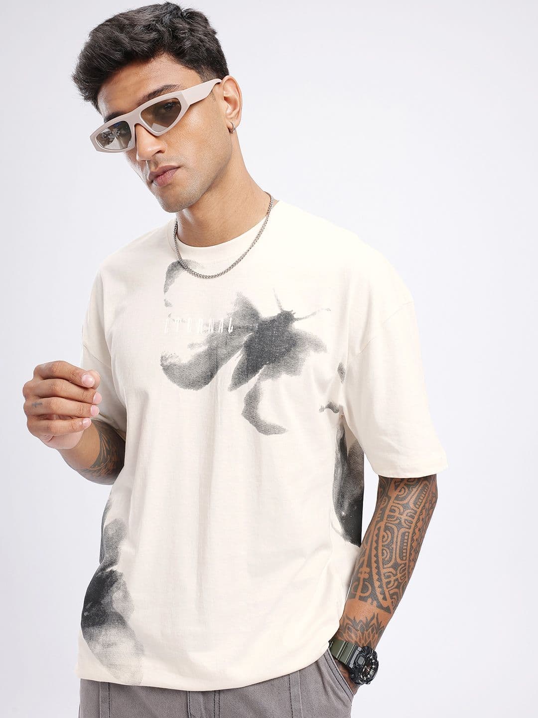 glitchez Printed Oversized T-shirt - view 1