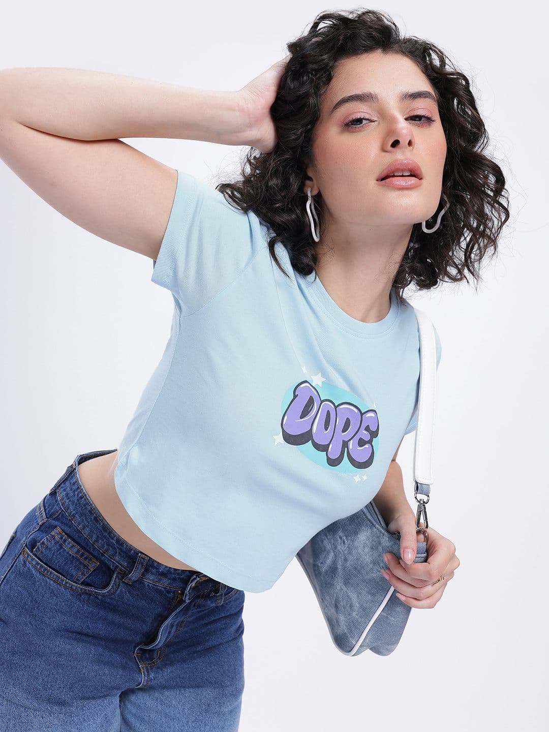 glitchez Printed Crop T-Shirt - view 1