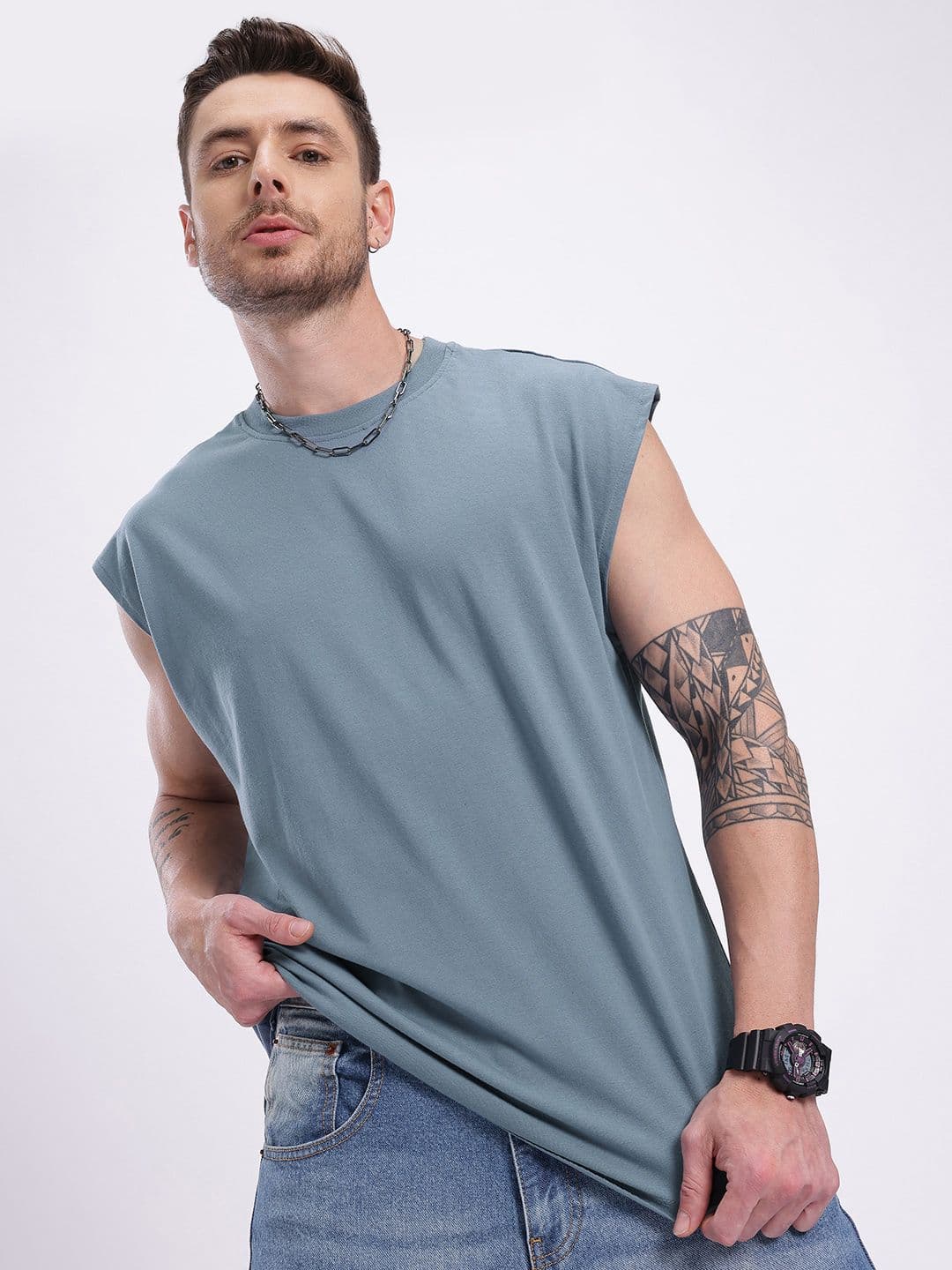 glitchez Oversize Sleeveless T-shirt - view 1