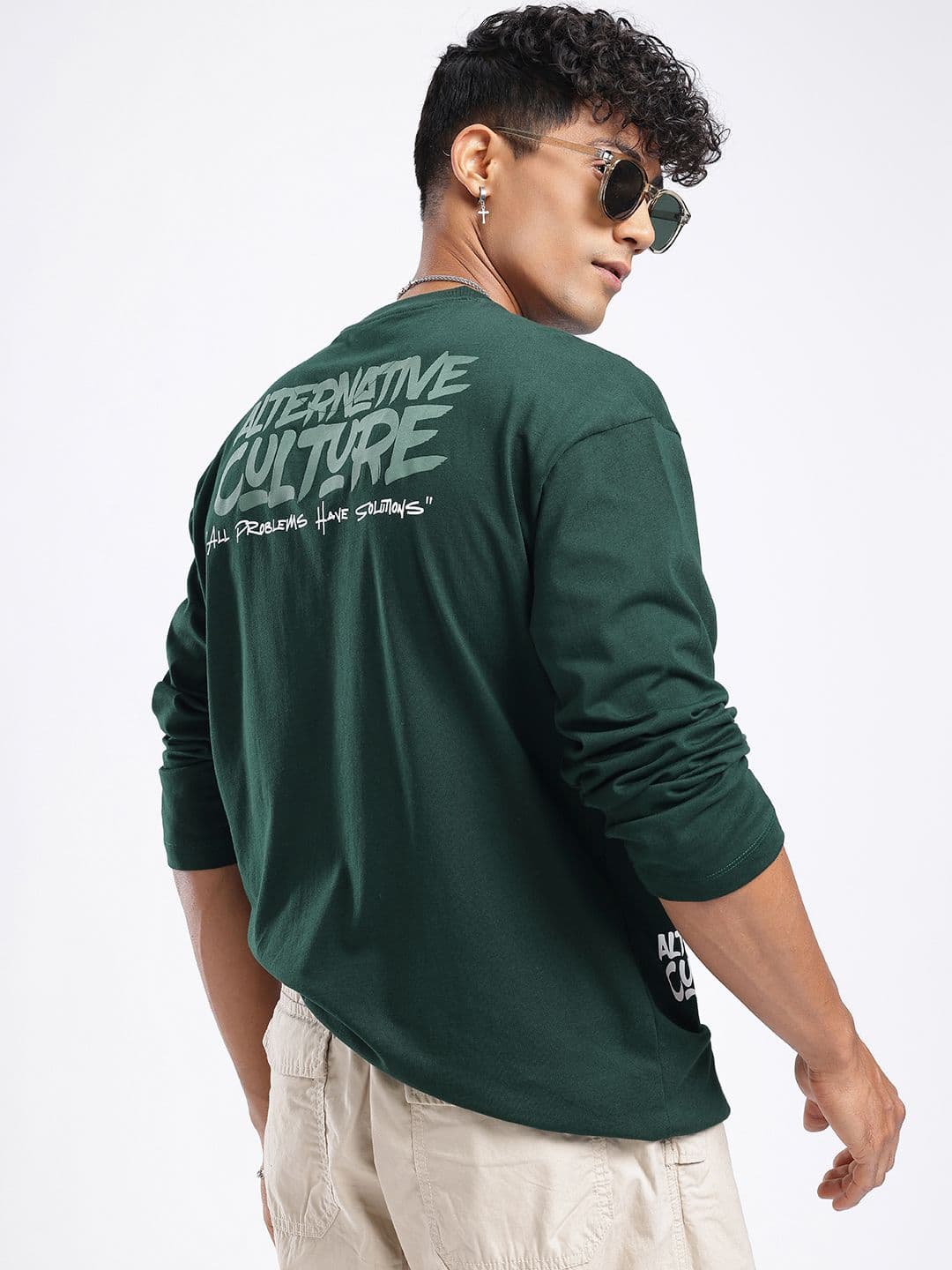 glitchez Oversized Typography Printed T-shirt - view 1