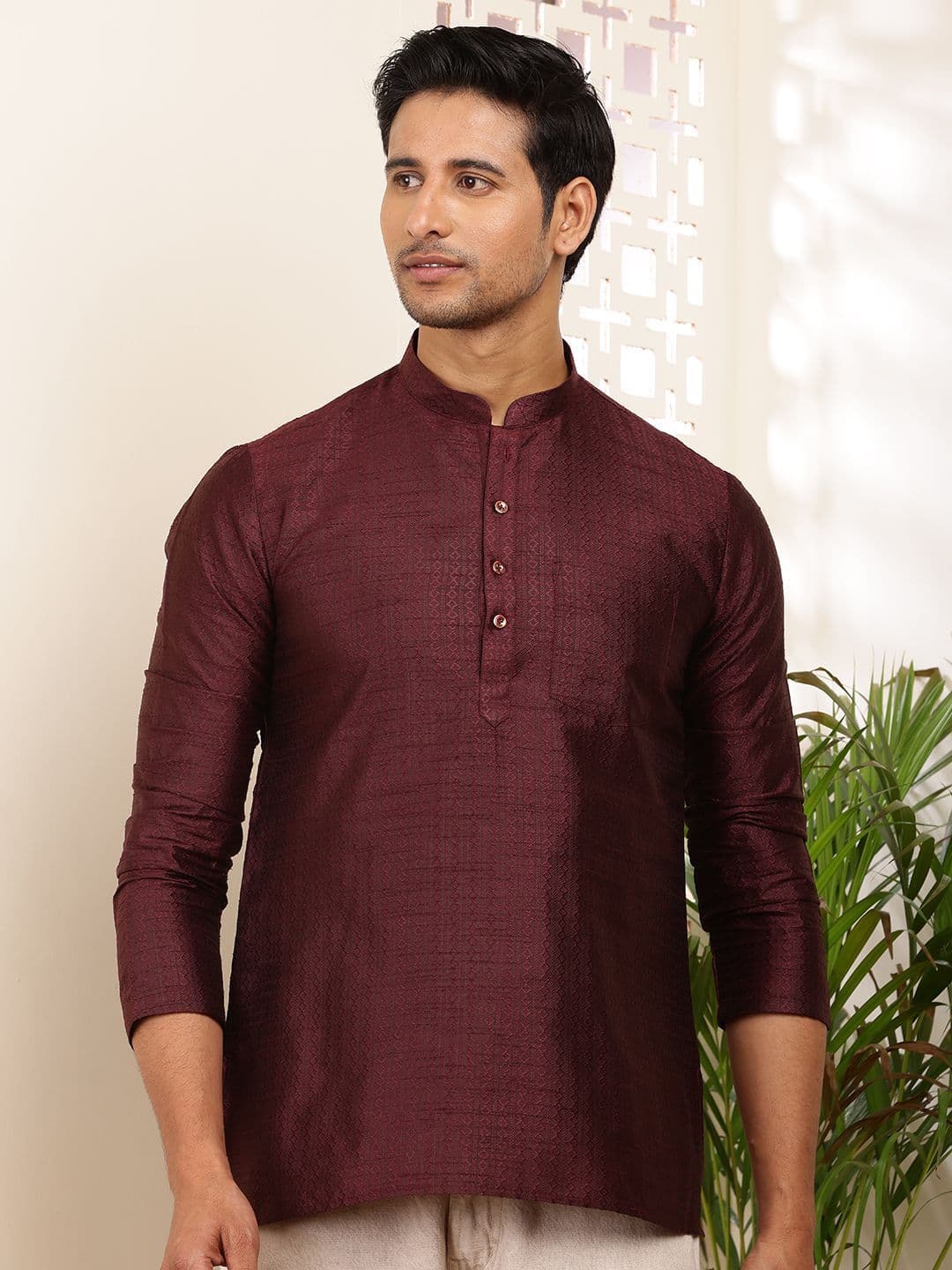 MULTI SHADES Men Textured Kurta - view 1