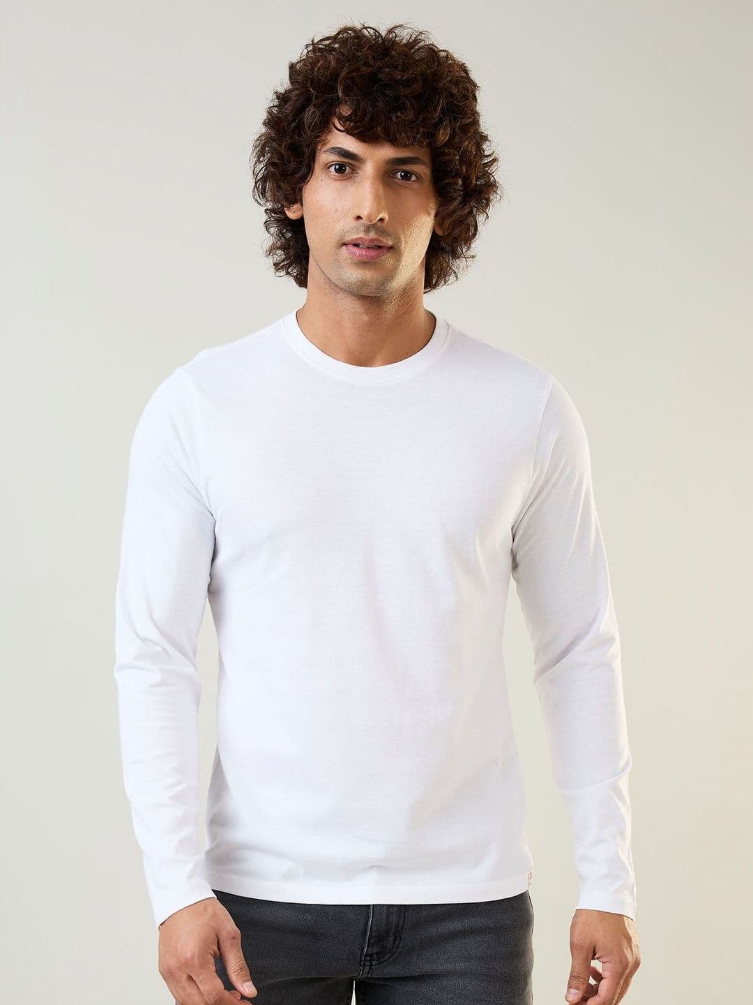 TIM PARIS Round Neck Pure Cotton T-shirt - view 1