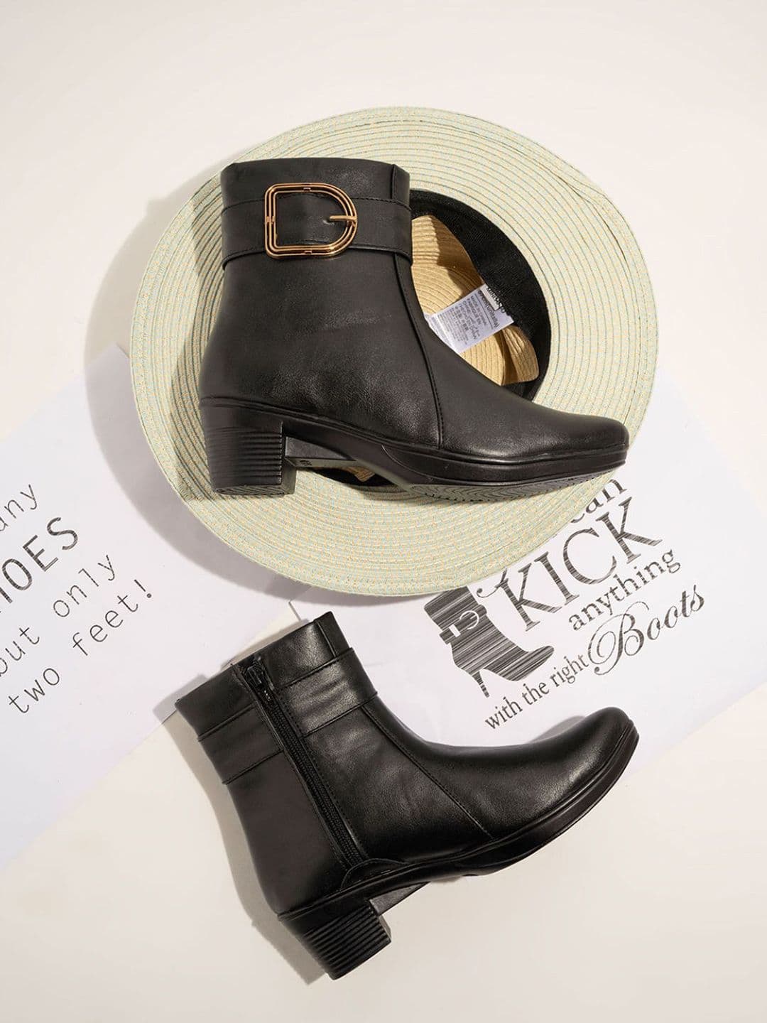 Stylestry Women Casual Block-Heeled Monk Boots - view 1