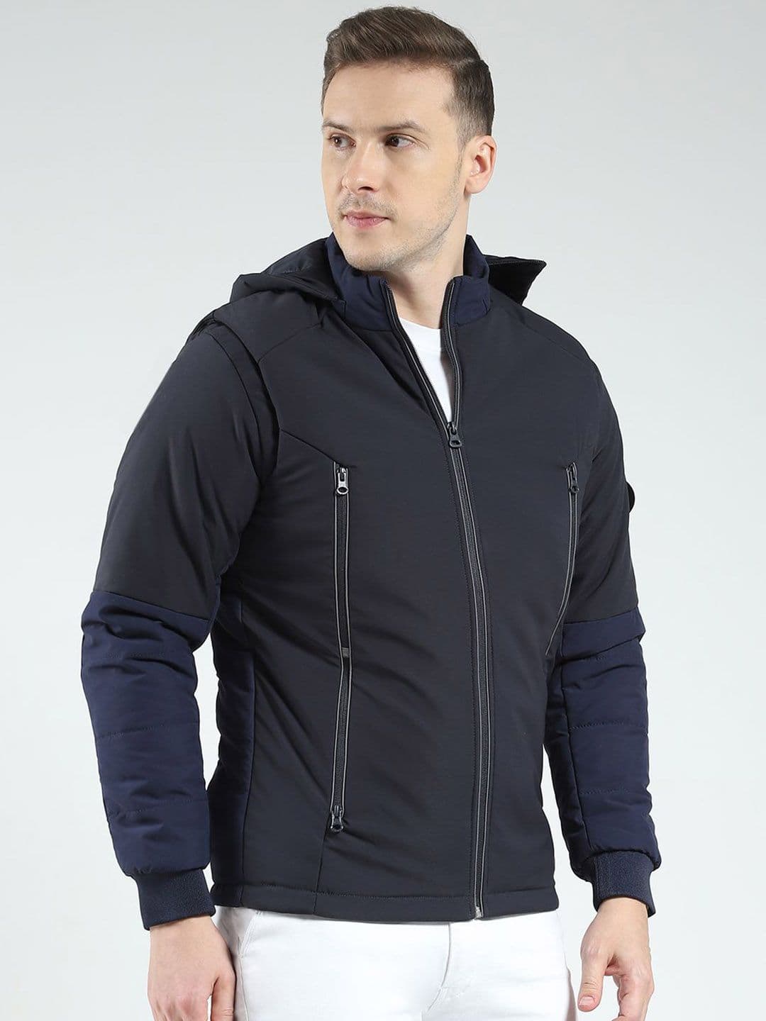 Monte Carlo Men Solid Puffer Jacket - view 1