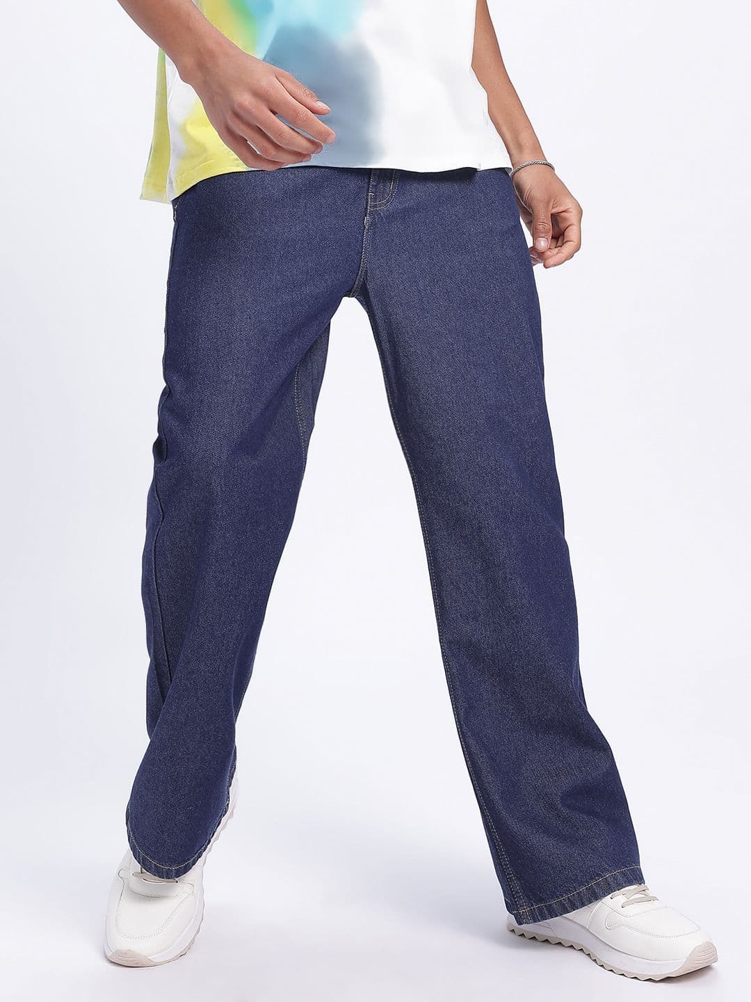glitchez Men Wide Leg Clean Look Jeans - view 1