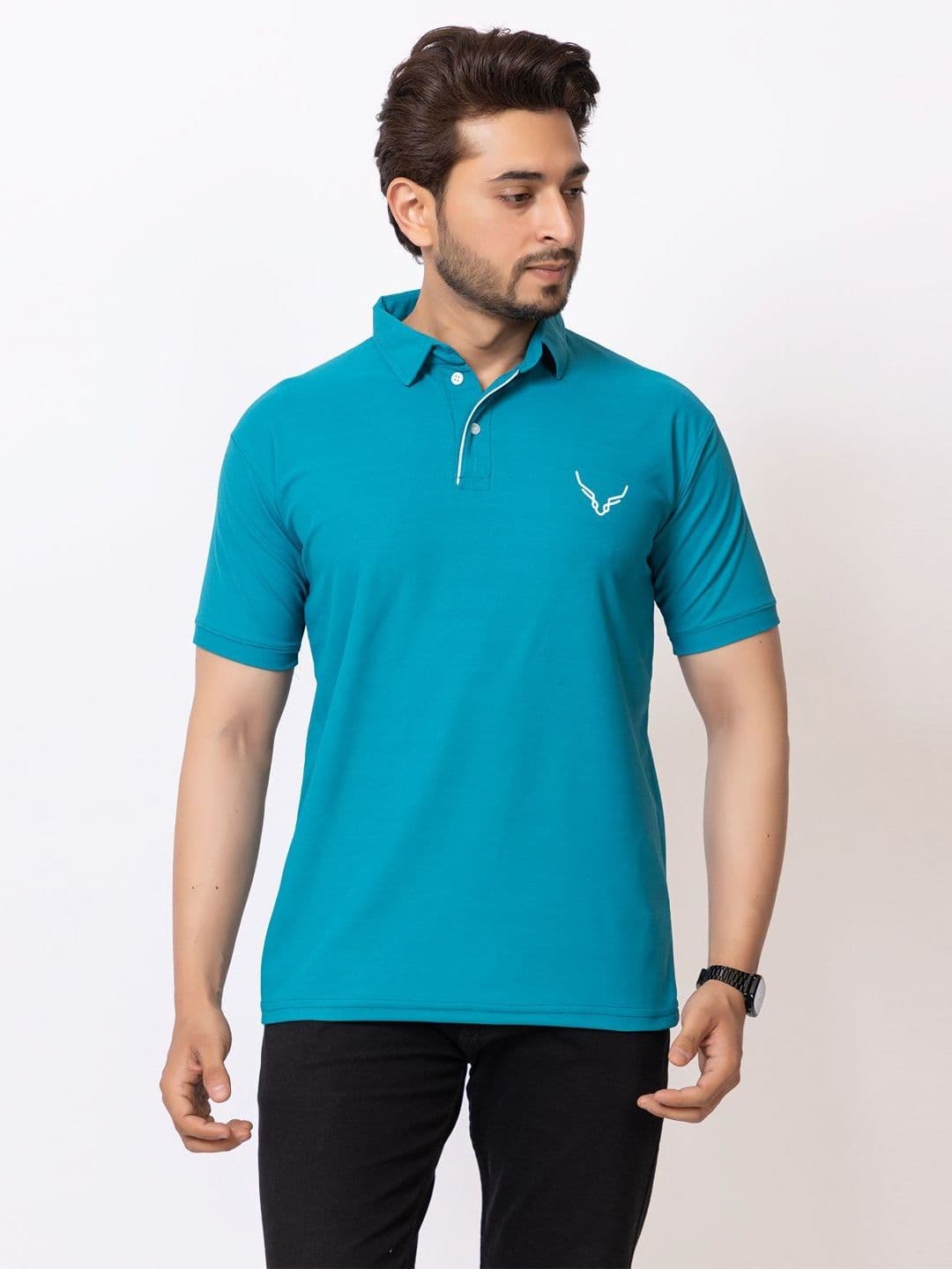 BUFFARO Polo Collar Regular Fit Cotton T-shirt - view 1