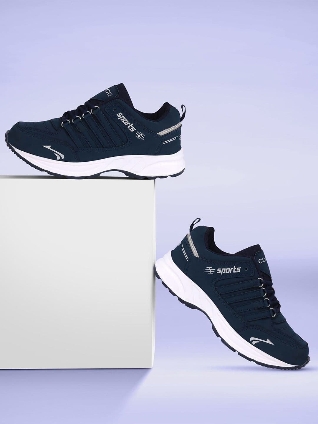 Spotwalk Men Leather Running Non-Marking Shoes - view 1