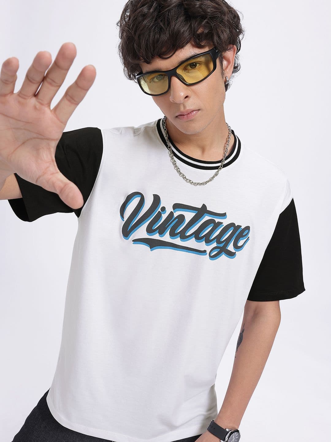 glitchez Colourblock Printed T-shirt - view 1