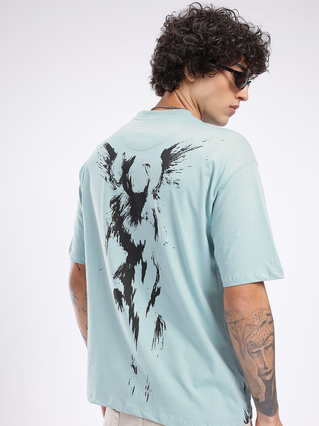 glitchez Graphic Printed Oversized T-shirt - view 1