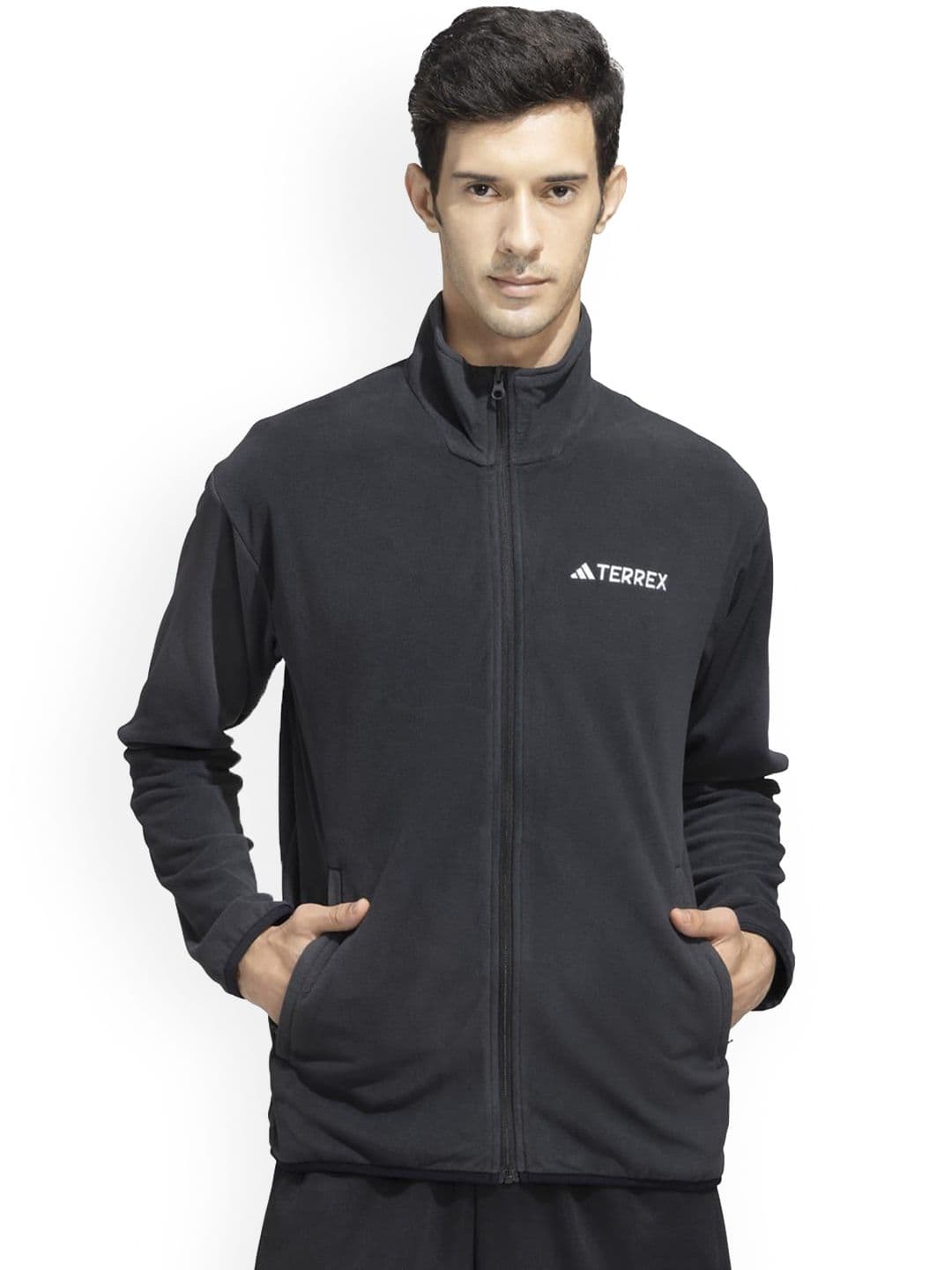 ADIDAS Unisex Solid Stand Collar Sporty Jacket - view 1