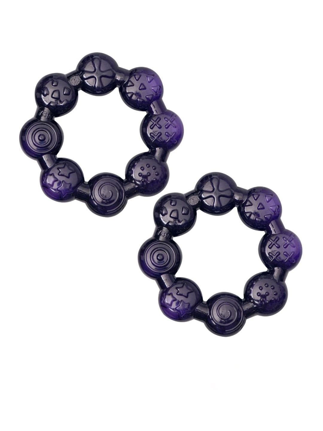 Adore Set Of 2 Luscious Water Filled Eva Teether- Purple - view 1