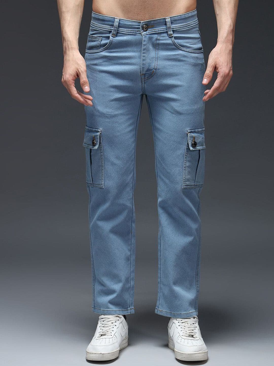 DENIMLOOK Men Easy Wash Denim Cargos Style Jeans - view 1