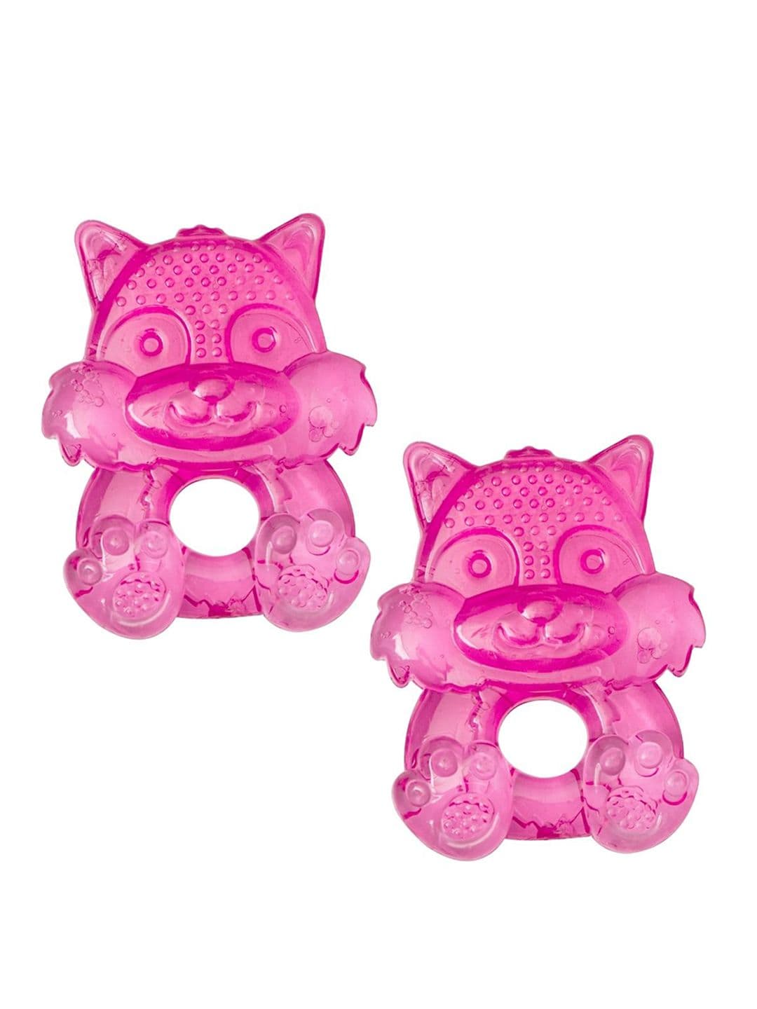 Adore Set Of 2 Luscious Water Filled Eva Teethers- Pink - view 1