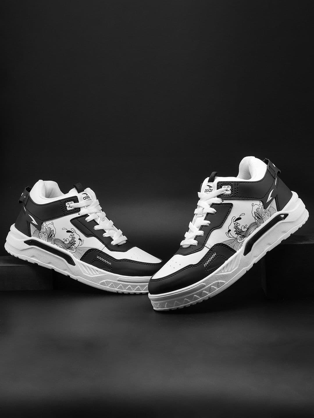 ASIAN Nexus Men Printed Monochrome Sneakers - view 1