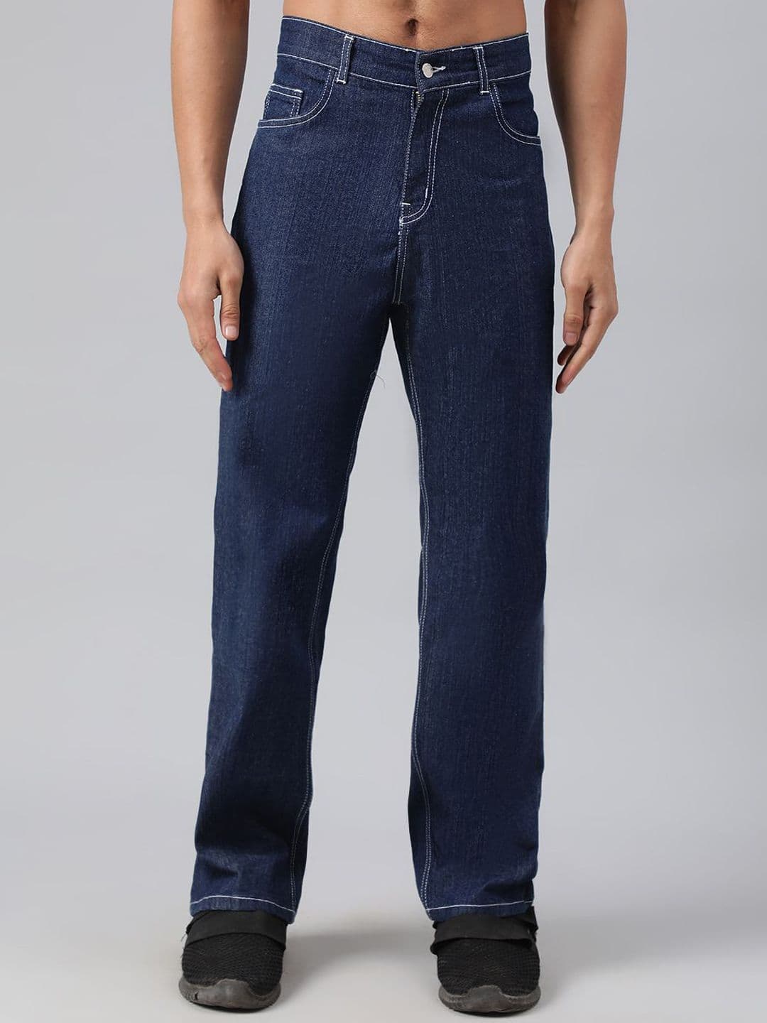 Stylecast X Kotty Men Relaxed Fit Mid-Rise Stretchable Cotton Jeans - view 1