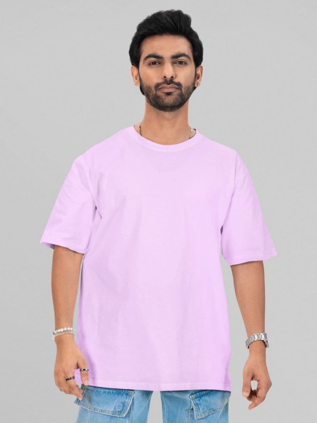 SNUG24 Round Neck Cotton Oversized T-shirt - view 1
