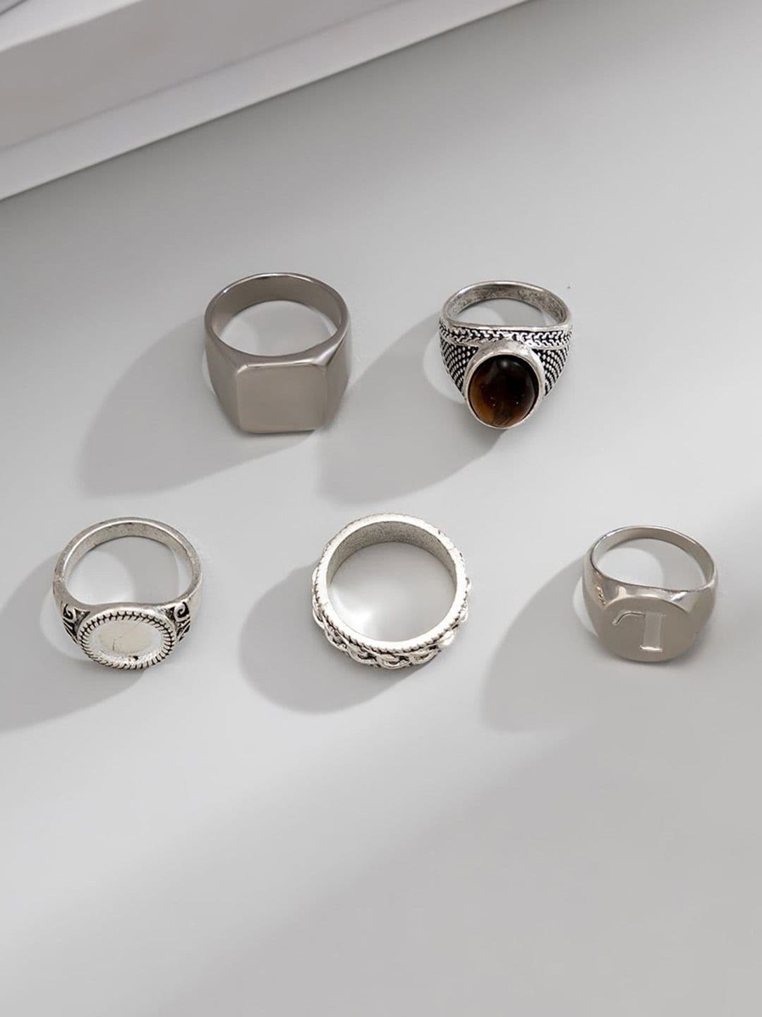 StyleCast x Revolte Set Of 5 Silver-Plated Finger Ring - view 1