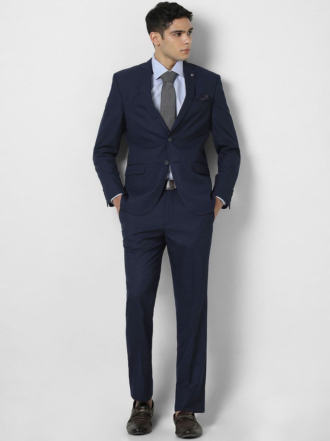 Van Heusen Checked Slim Fit Wedding Two Piece Suit - view 1