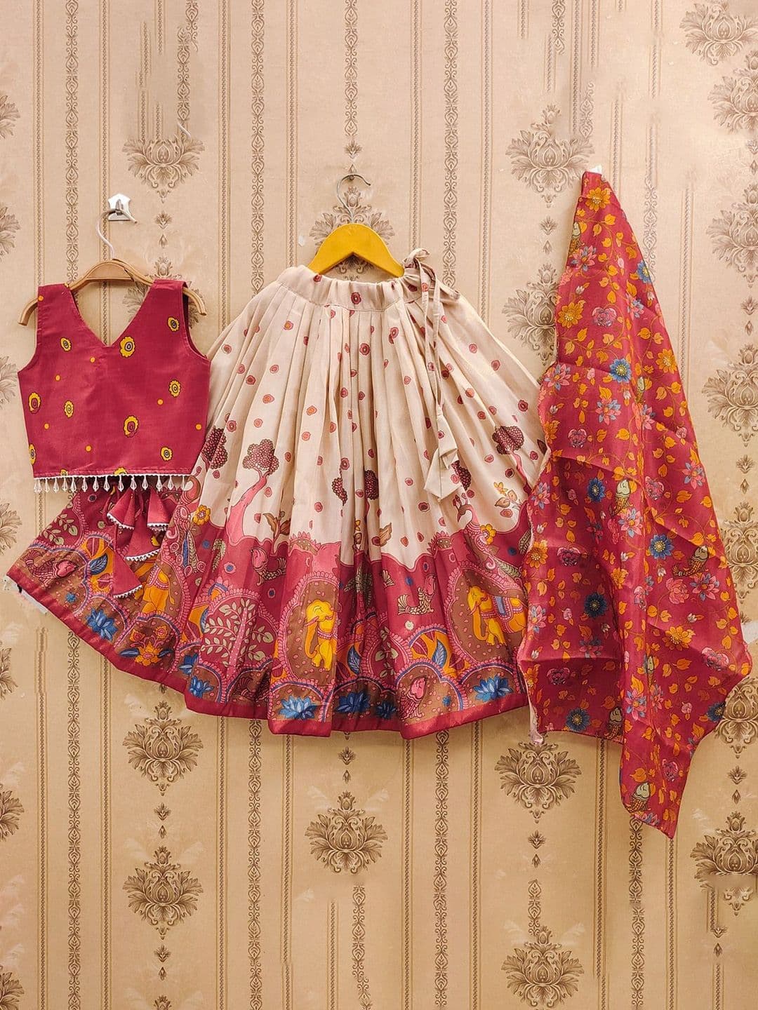 BAESD Girls Printed Ready to Wear Lehenga & Blouse With Dupatta - view 1