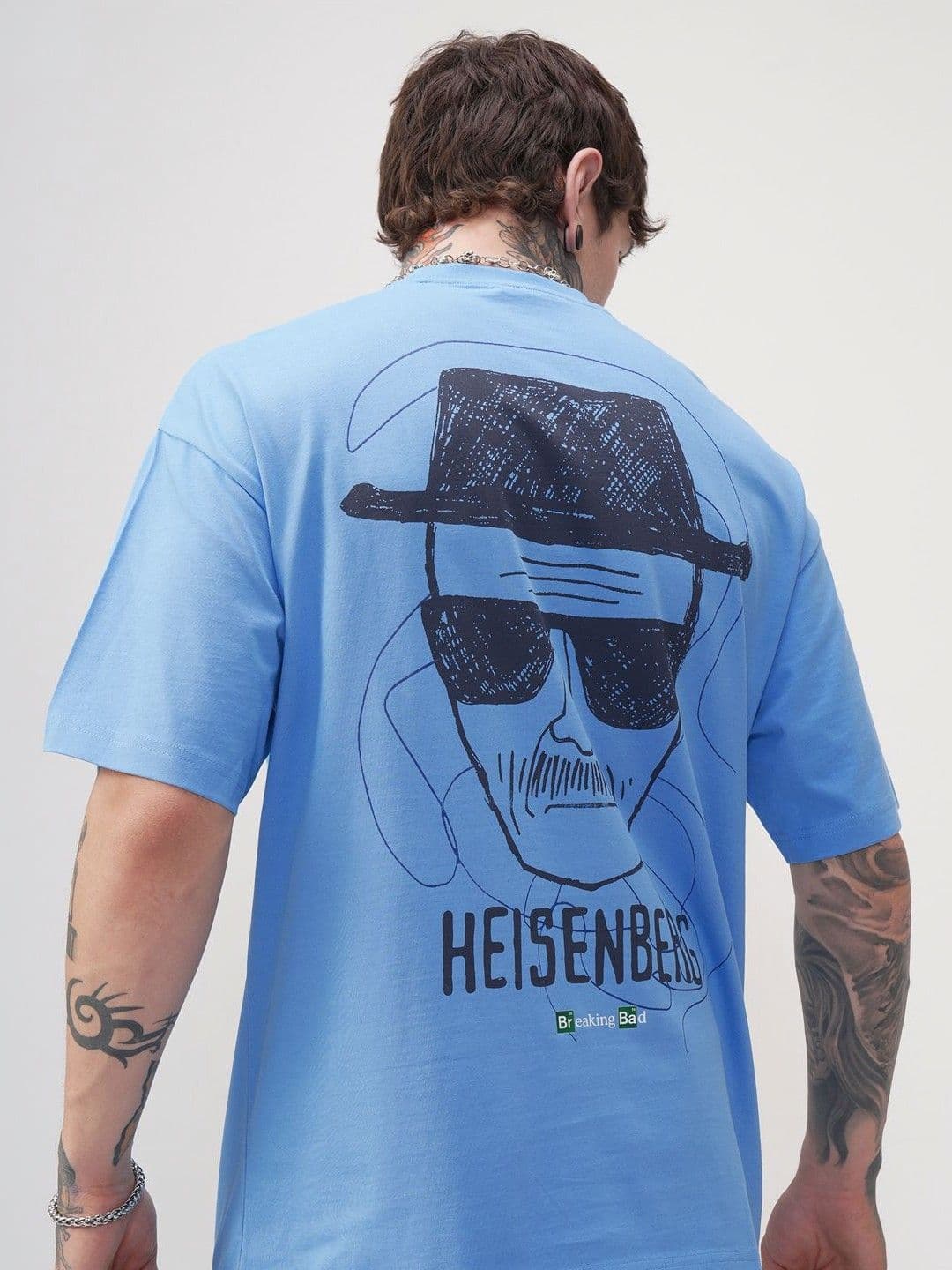 HIGHLANDER Graphic Printed Breaking Bad Round Neck Cotton Oversized T-shirt - view 1