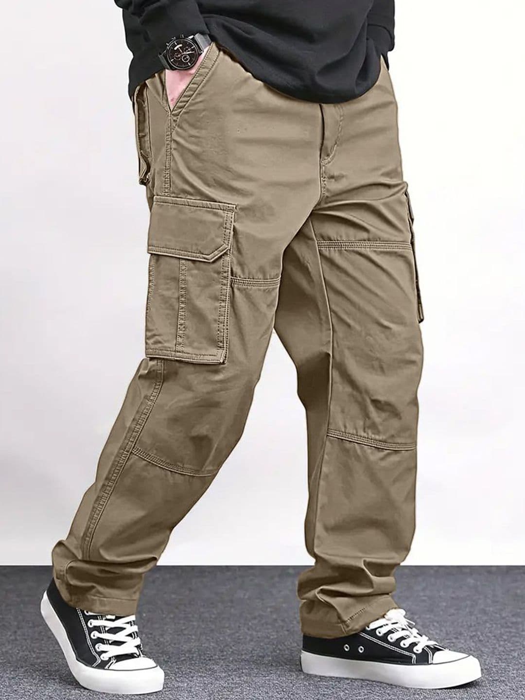 VOGAAN Men Relaxed Loose Fit Cargos Trousers - view 1