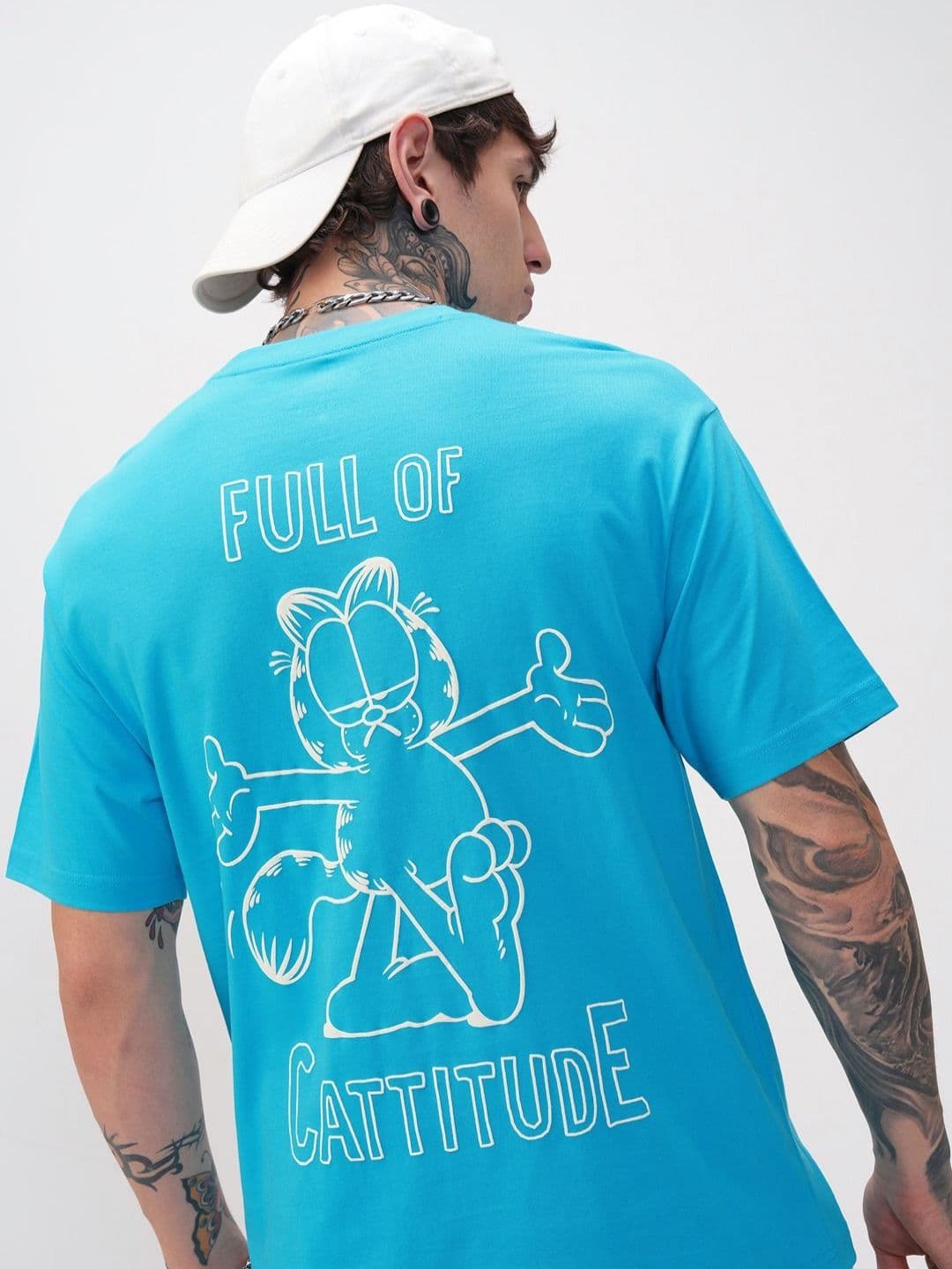 HIGHLANDER Typography Printed Garfield Round Neck Relaxed Fit T-shirt - view 1