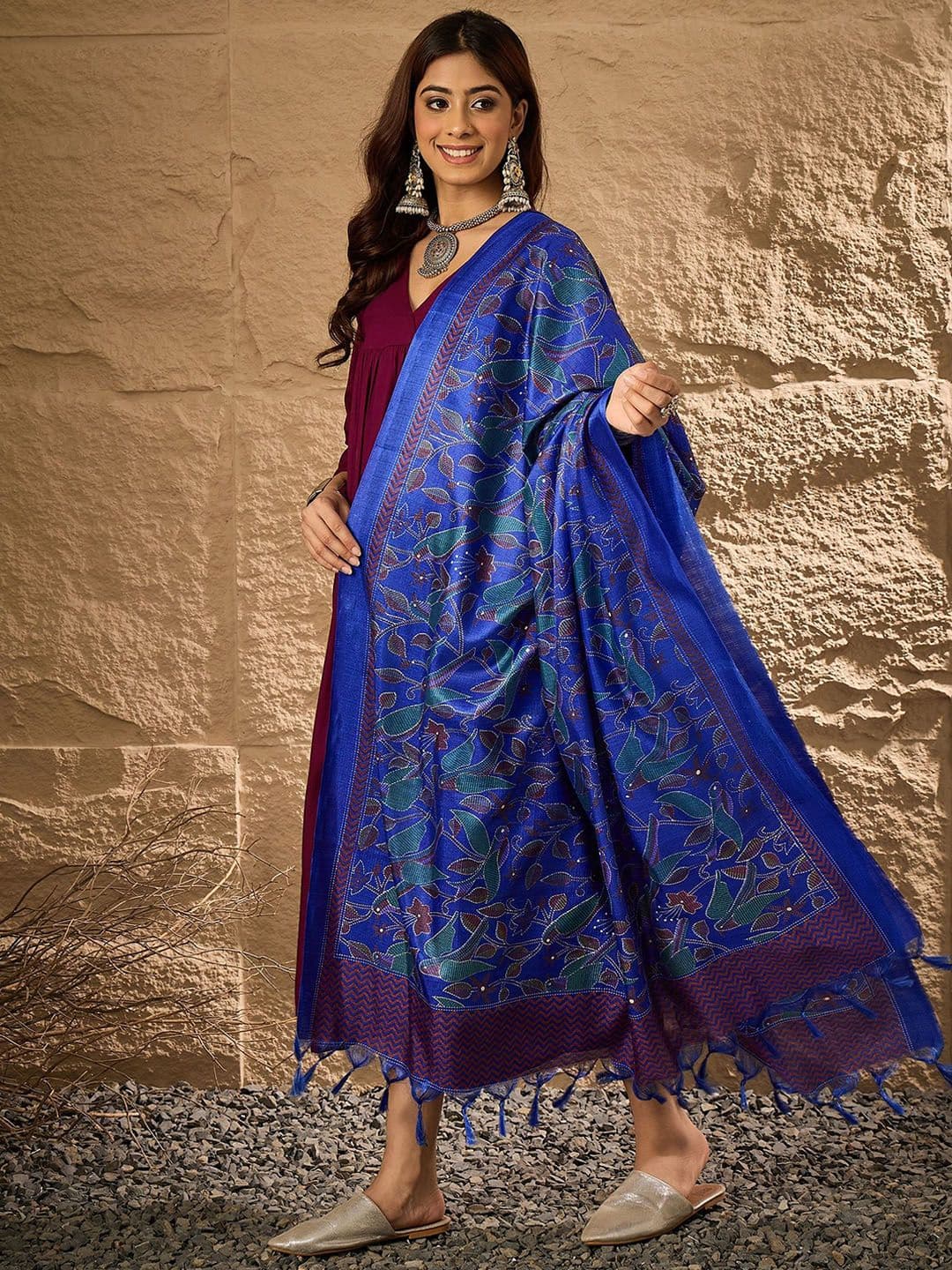 InWeave Women Regular Kurta with Palazzos & With Dupatta - view 1