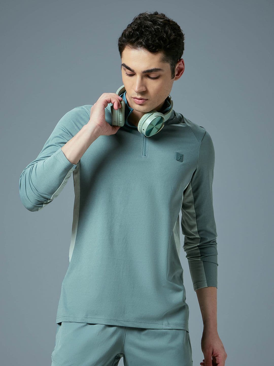 Technosport High Neck Antimicrobial Slim Fit T-shirt - view 1