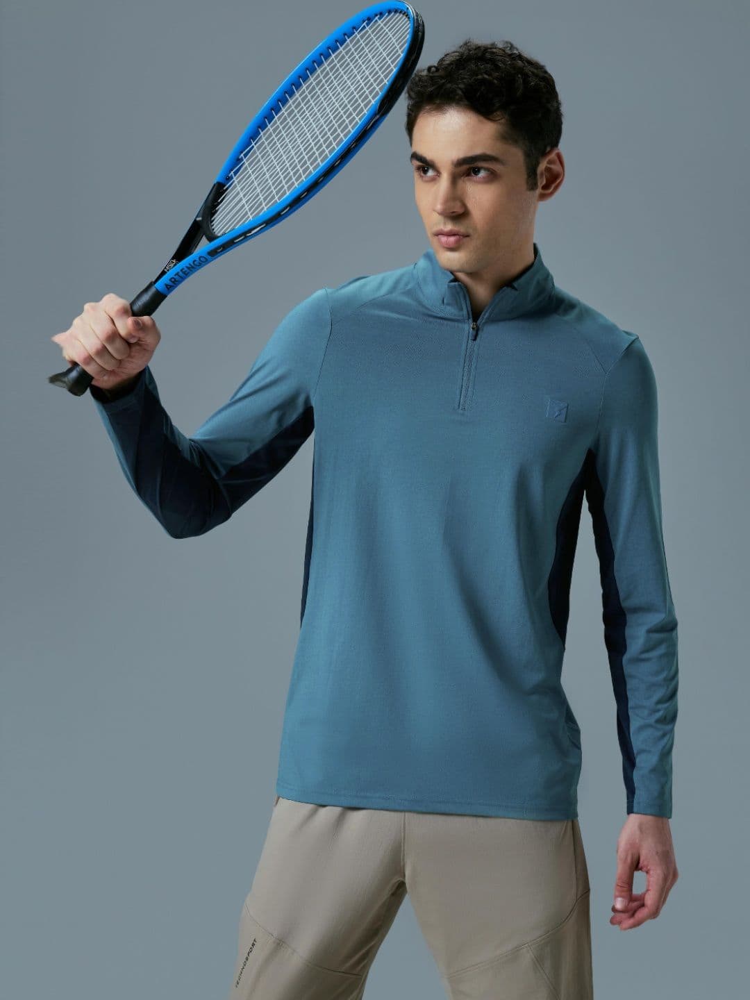 Technosport High Neck Antimicrobial Slim Fit T-shirt - view 1