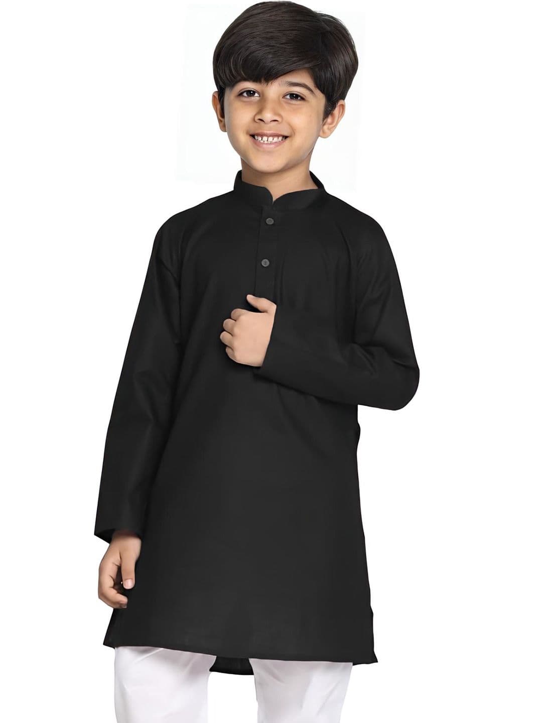 Enmozz Boys Mandarin Collar Straight Kurta - view 1